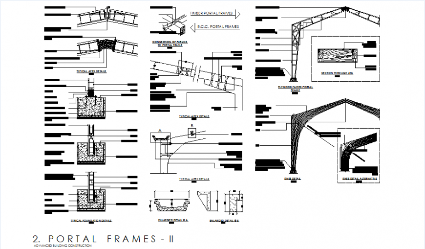 Steel framing and foundation section