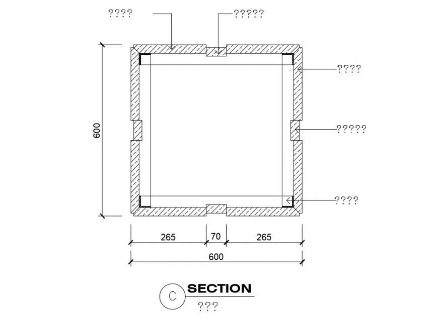Stone top view cad section details dwg file