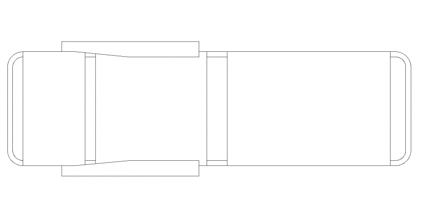 Stretchers plan drawing in dwg file