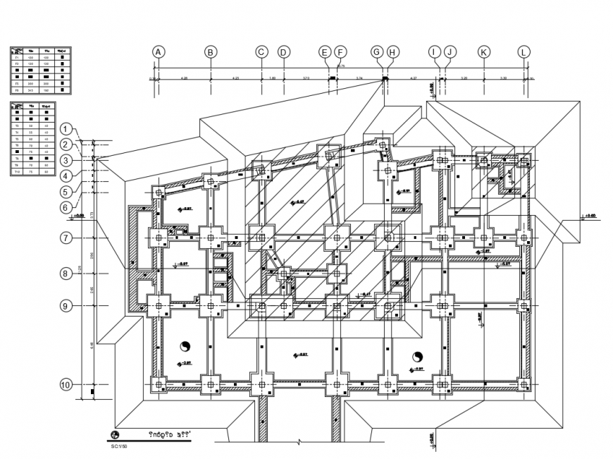Structural design drawing view dwg file