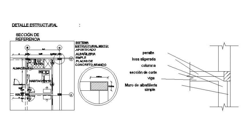 Structural detail autocad drawing