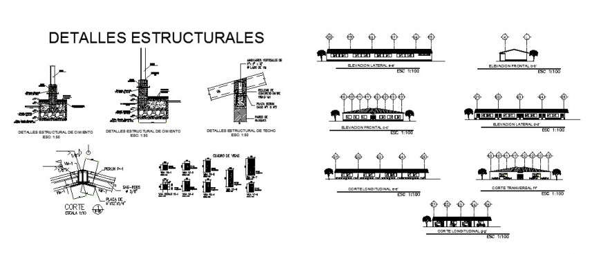 Structural detail drawing in dwg AutoCAD file.