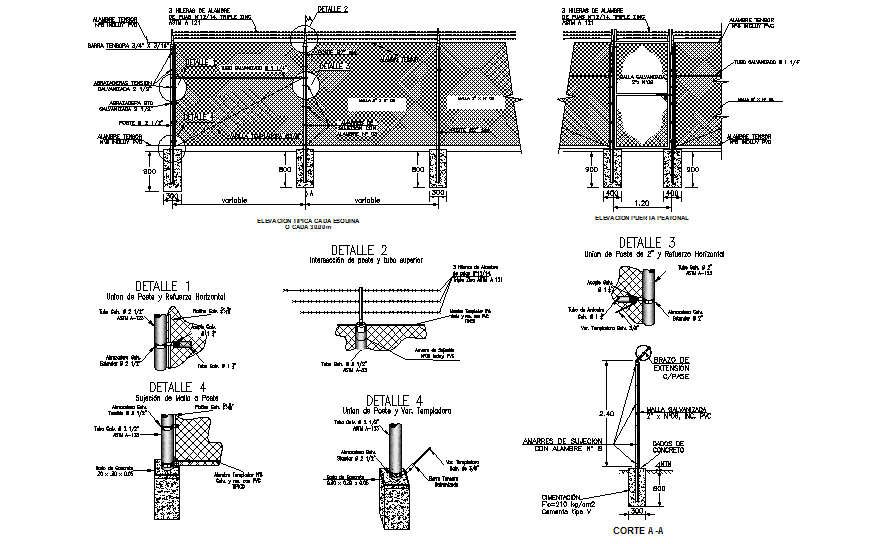 Structural detail drawing in dwg file.