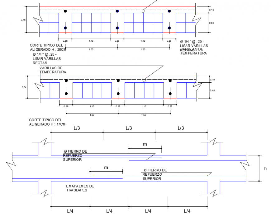 Structural detail of slab and column drawing in dwg AutoCAD file.