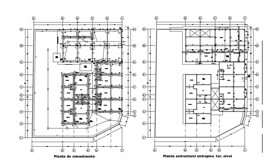 Structural floor mezzanine 1st. level Design