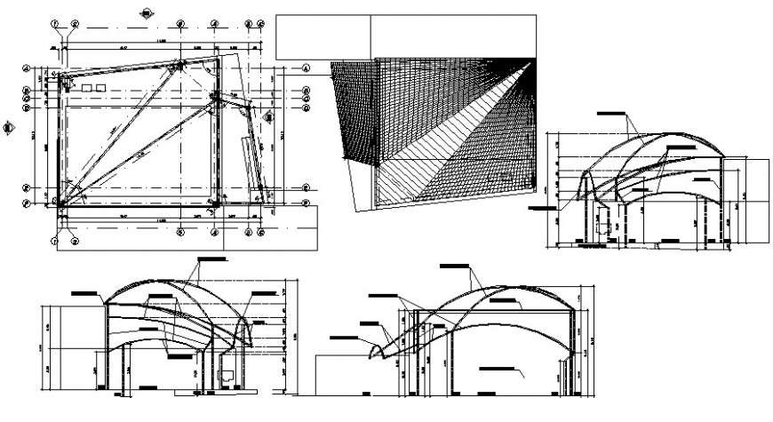 Structural units details 2d view autocad file