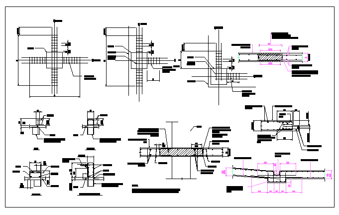 structure details of beam and column dwg file 
