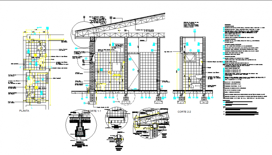 Structure Construction Detail in Autocad File