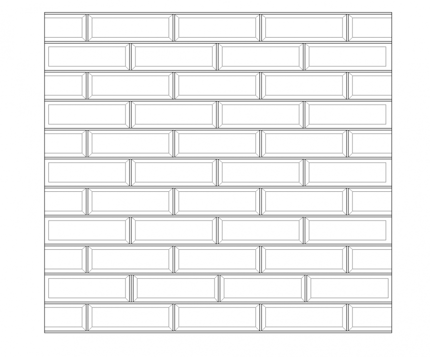 Subway tiles plan dwg file