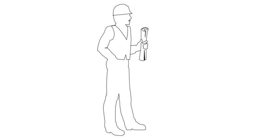 supervisor hardhat people dwg file
