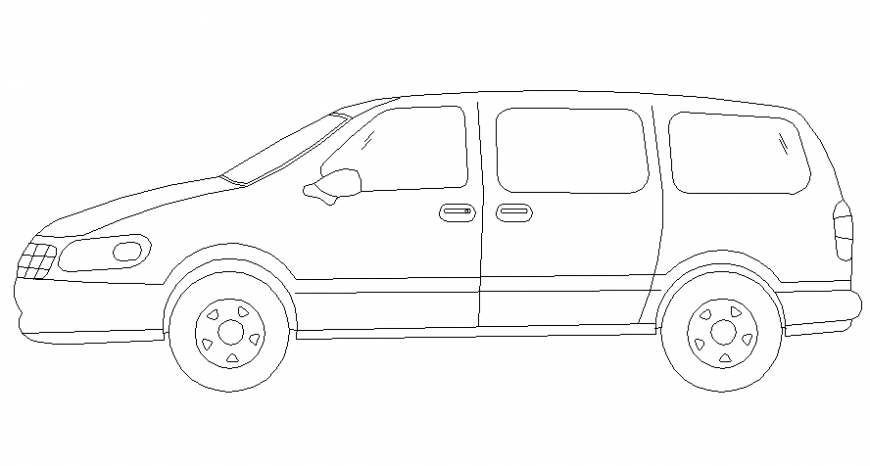 SUV model side view