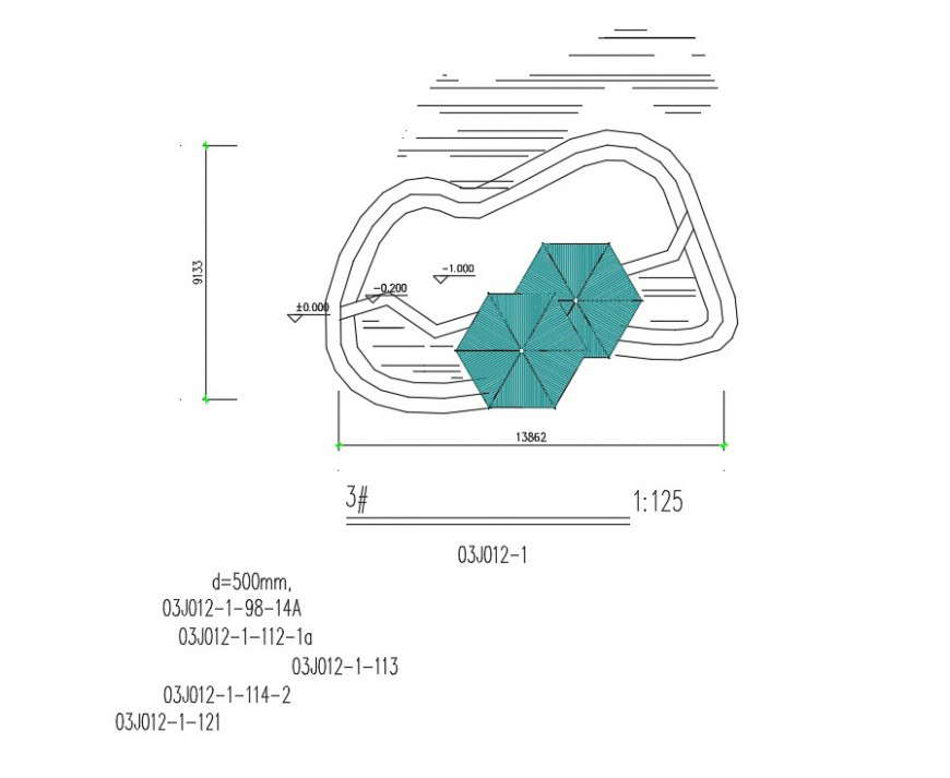 Swimming pool planning autocad file