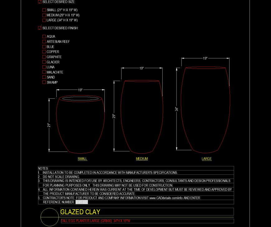 Tall leg planter in dwg file.