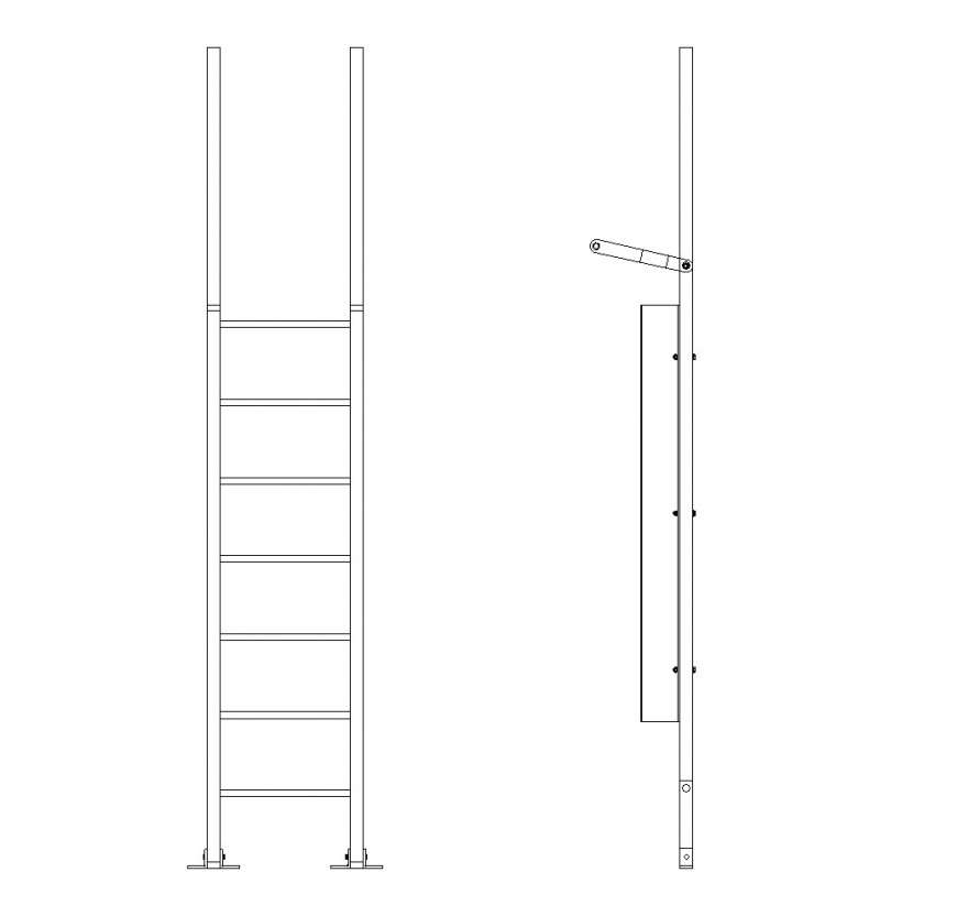 Tank ladder plan dwg file