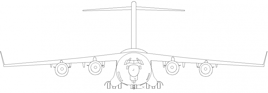 The air-plane plan with detail dwg file.