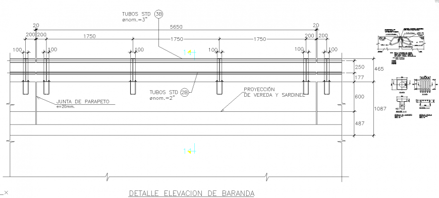The constructions plan detail dwg file.