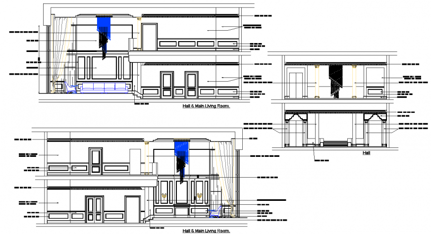 The house plan detail of dwg file