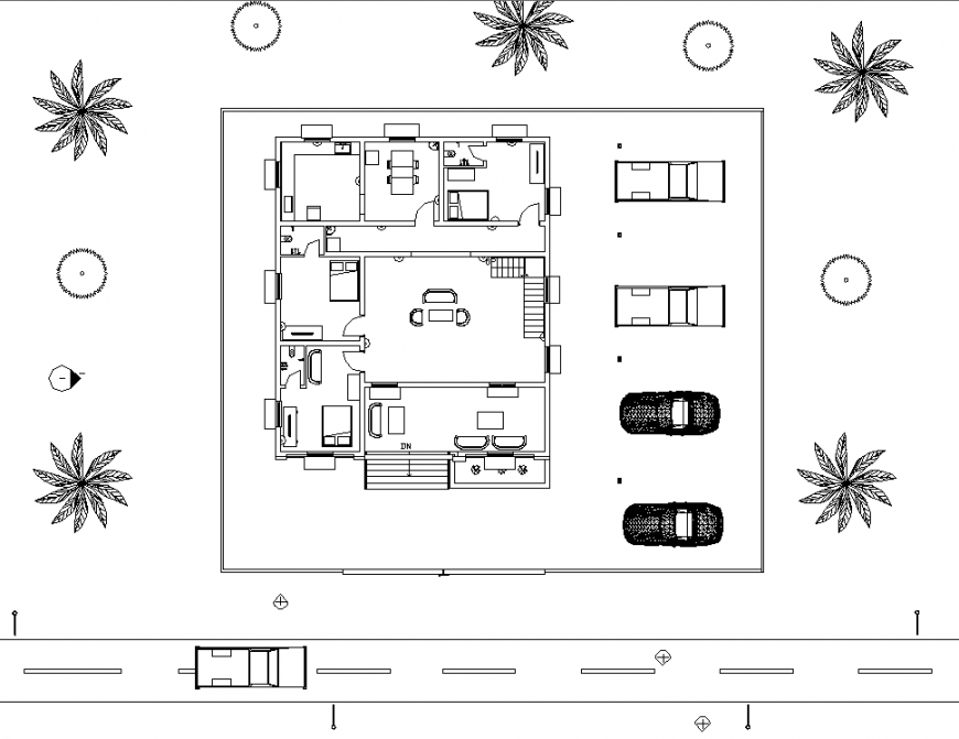 The house plan with detailed of dwg file.