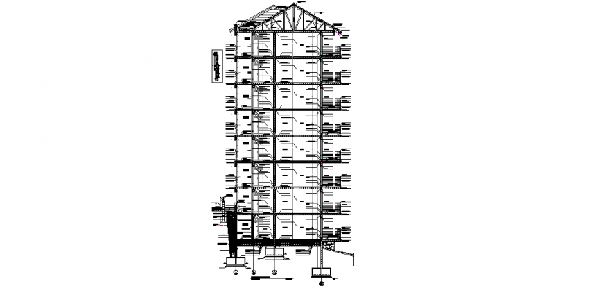 House Plan with Furniture Detailing DWG Living Bedroom Kitchen