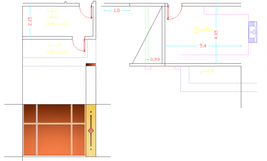 The house plan with furnish detail dwg file.