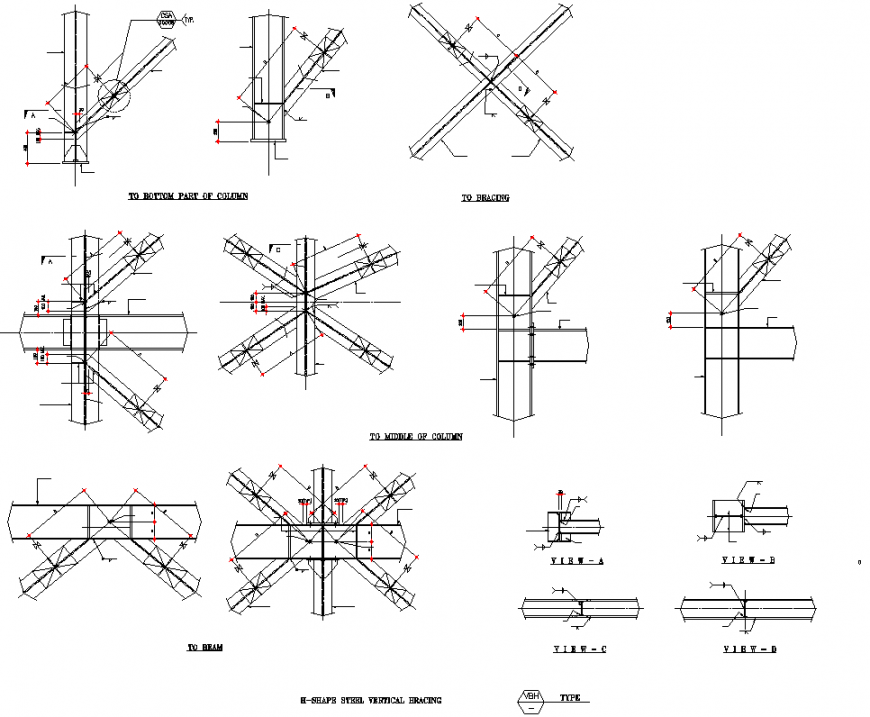 The Roof section plan detail dwg file
