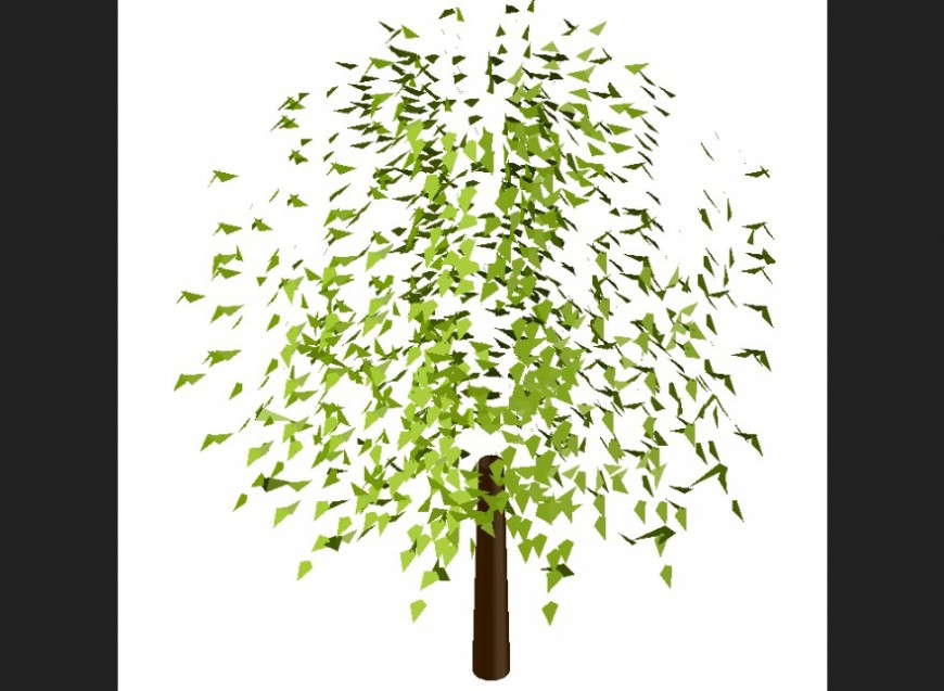 The straight tree plan detail dwg file.