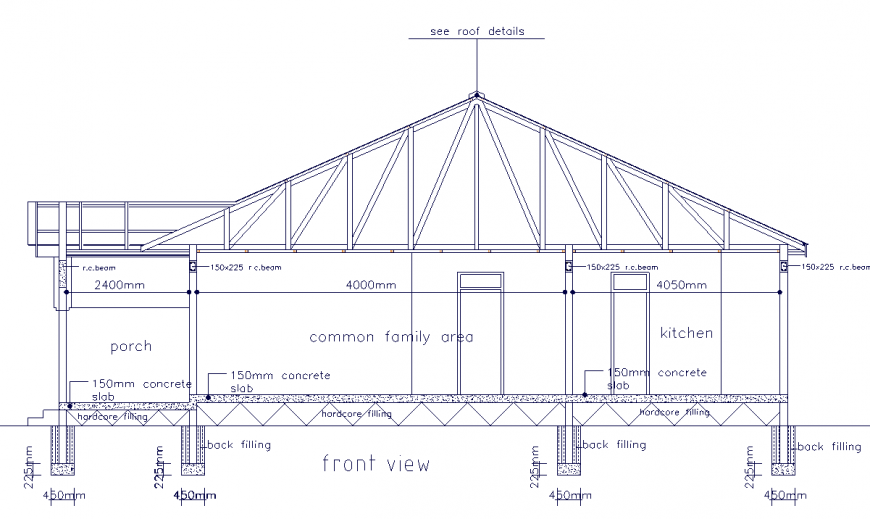 The tent plan with detailing dwg file.