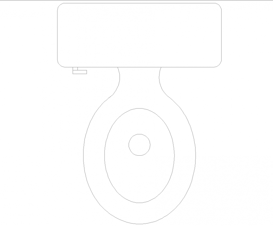 The top view of construction sanitary w.c plan detail dwg file.