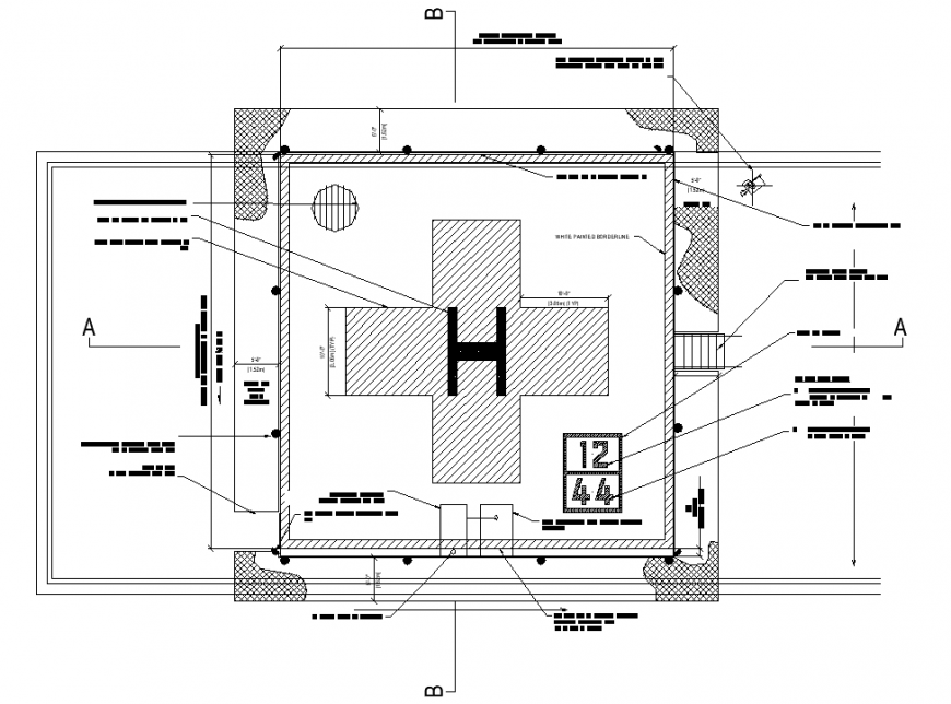 The top view structural plan detail dwg file.