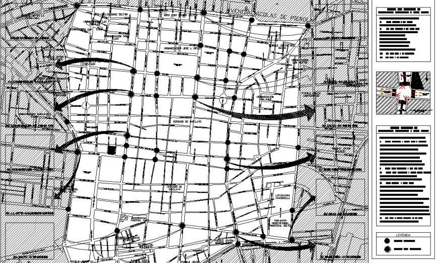 The town-plan detail dwg file.
