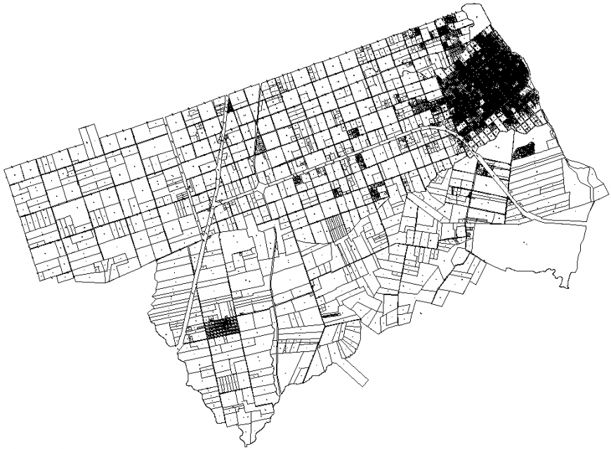 The town plan detail dwg file.