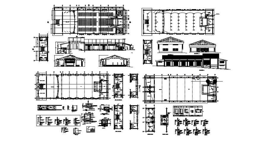 Theatre and auditorium plan in dwg file.
