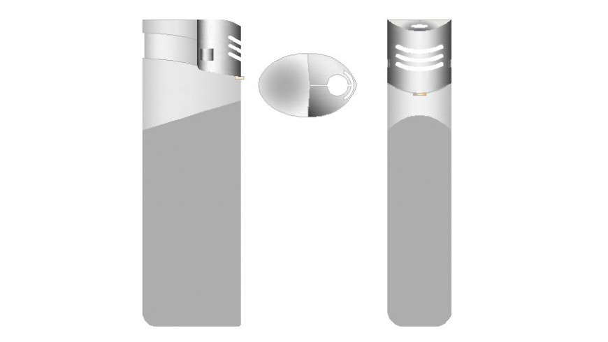 Thermometer elevation autocad file