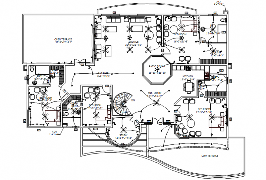 Top view layout and electric concept
