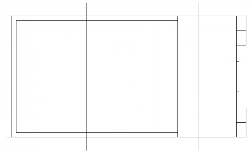 Top view of membrane truck block dwg file