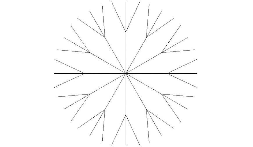 top view of plant 2d unit autocad file