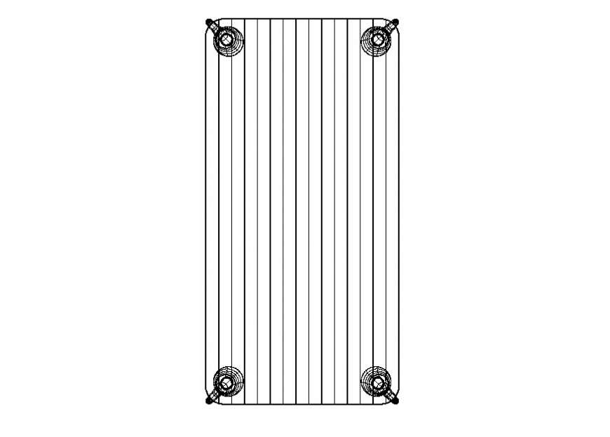 Top view of table with speakers dwg file