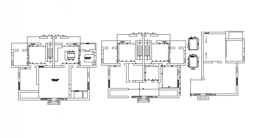 Top view plan spacing of house