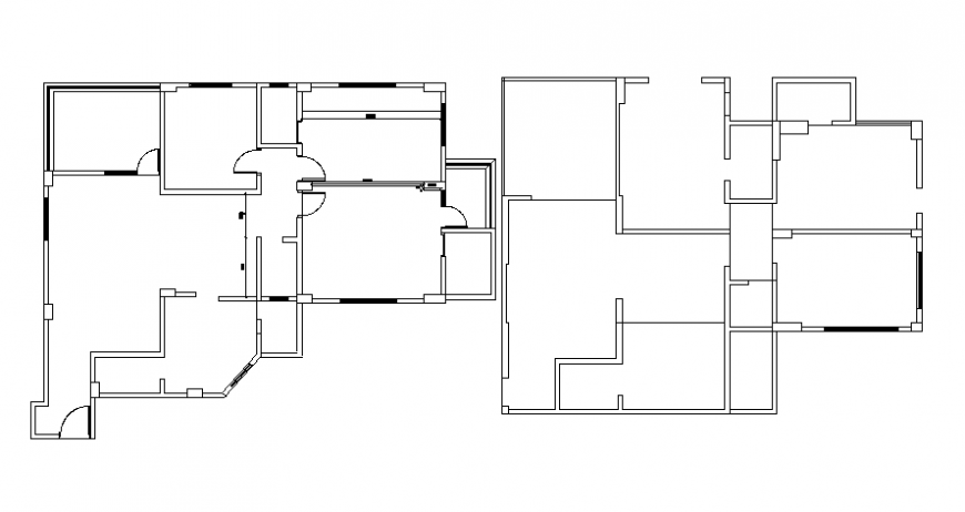 Top view spacing plan of house
