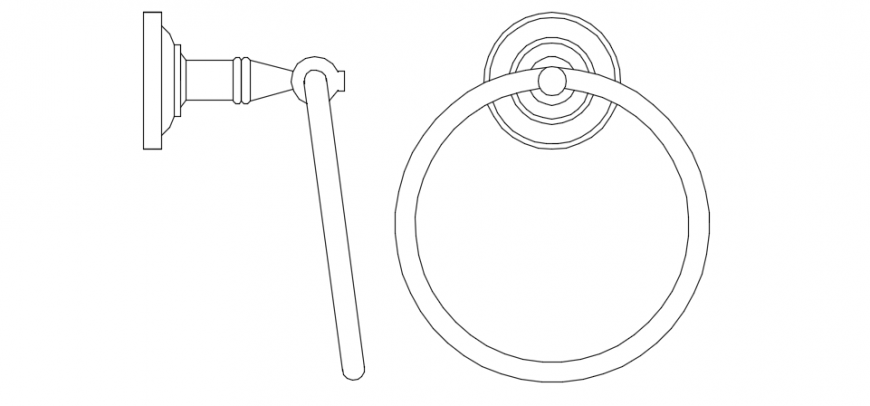 Towel ring ftont model detail