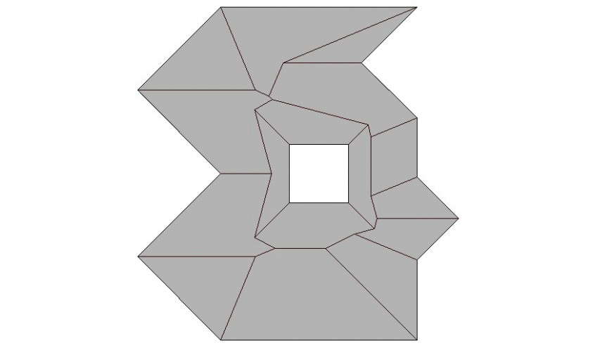Town hatching plan autocad file