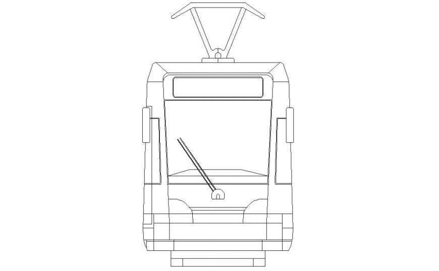 Train elevation drawing details 2d view shown in autocad software