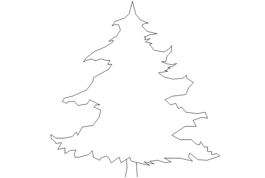 Tree elevation block cad drawing details dwg file