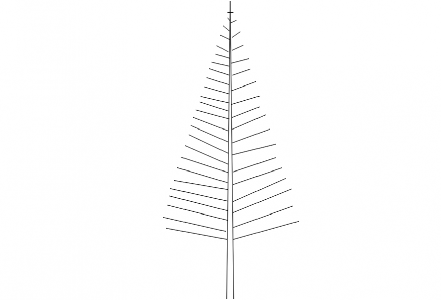 Tree elevation block details dwg file