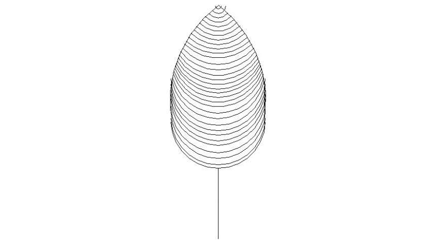 Tree symbolic elevation in AutoCAD file