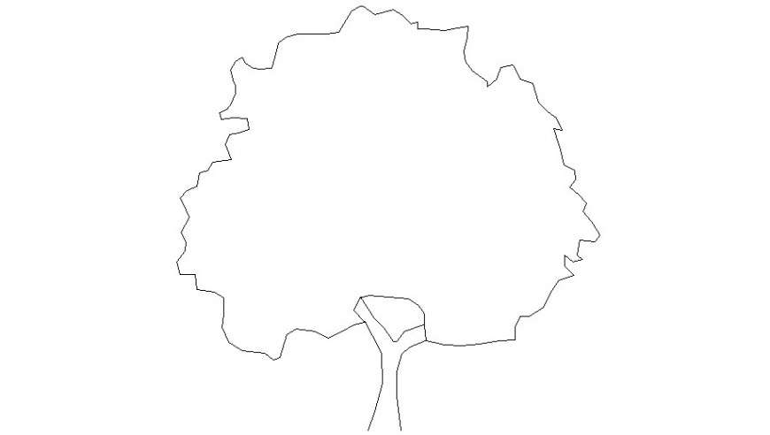 Trees units drawing 2d view in autocad software