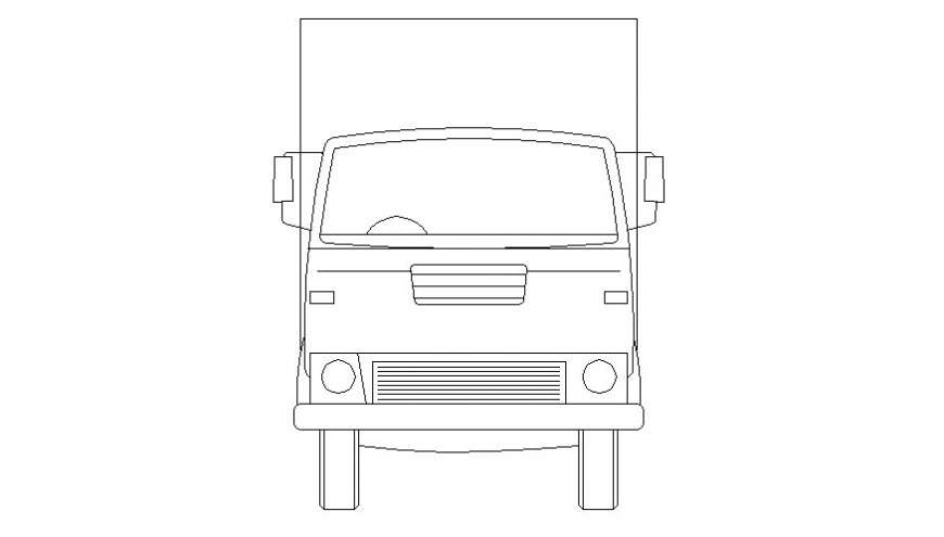 Truck details transportation units elevation autocad file