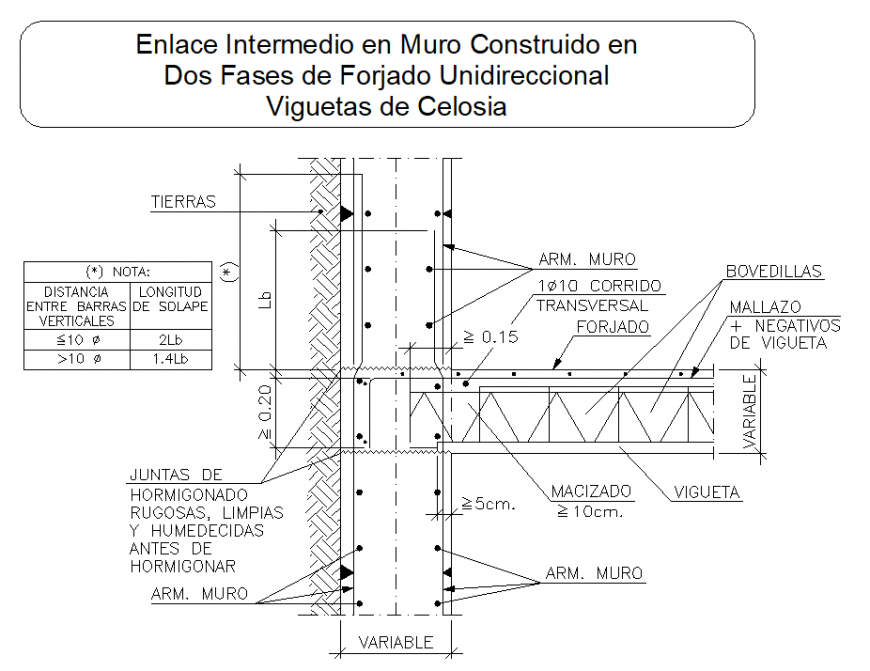 Unidirectional slab celosia joists layout file
