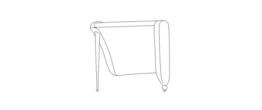 Unique couch chair elevation block drawing details dwg file