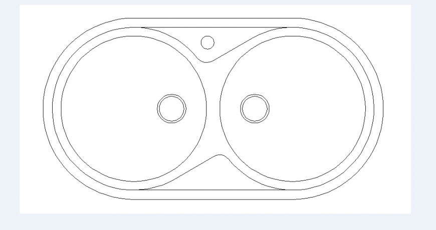 Unique sink 2d elevation block cad drawing details dwg file